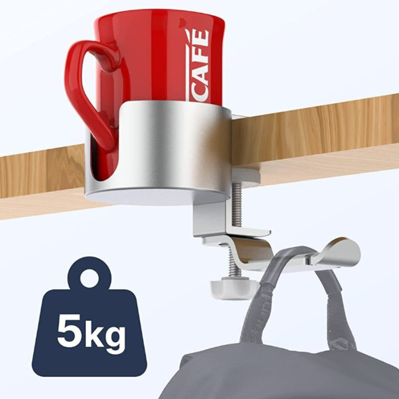 Desk Setup Headphones - 360 ° Obrotowy uchwyt na kubek,