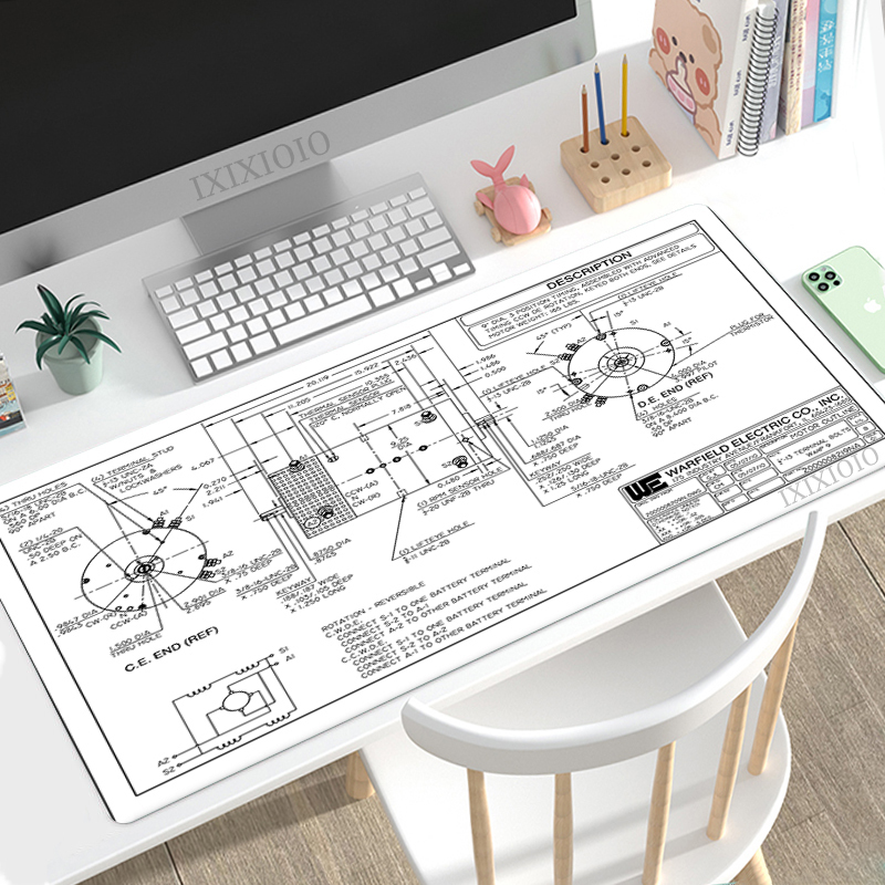 Zelda Desk Setup - Rysunki mechaniczne podkładka pod mysz Gamer