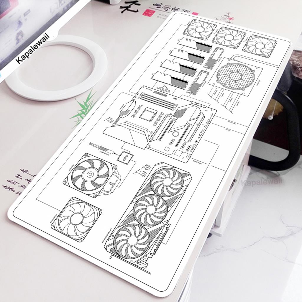 Zelda Desk Setup - Duża podkładka pod mysz z artystyczną