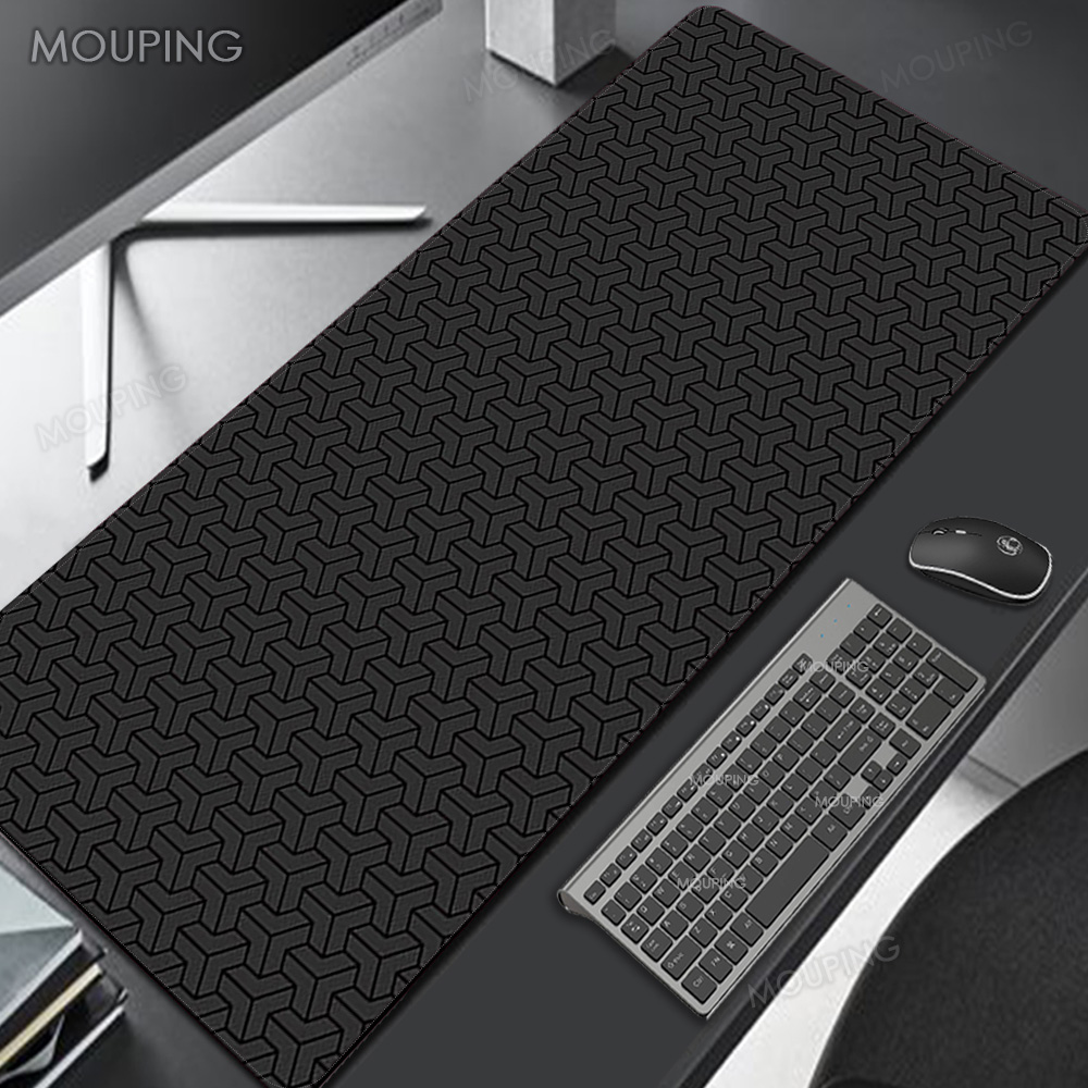 Desk Setup Black And White - Czarna mata na biurko, dywanik na