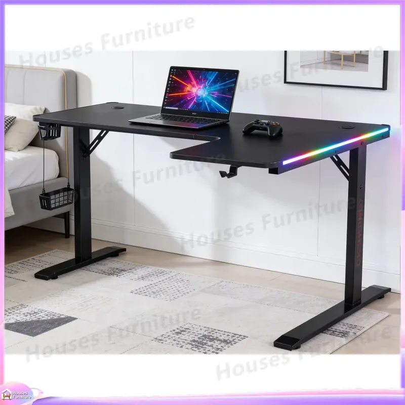 Desk Setup Ergonomics - Duże biurko gamingowe 160 cm z