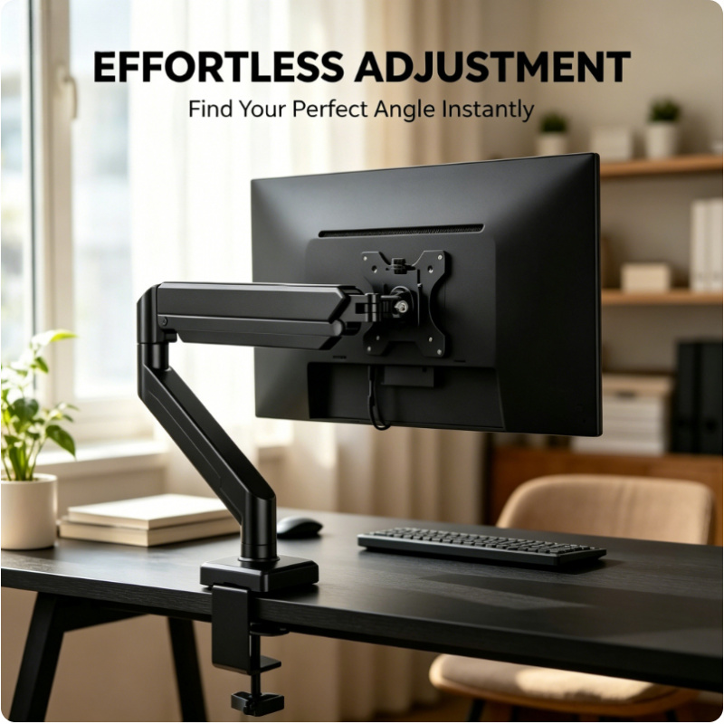 Desk Setup Monitor Arm - Uchwyt na pojedynczy monitor 14-32 cali,