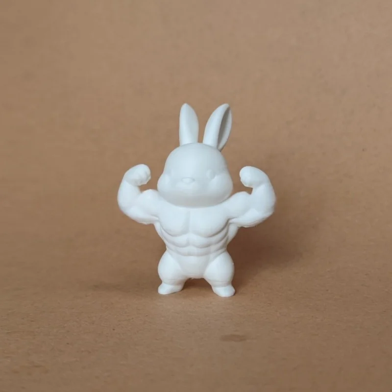Desk Setup Nature - 6cm Królik Muscle Bunny Dekoracja na