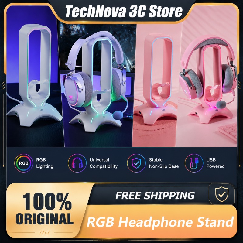 Desk Setup Headphones - Stojak na słuchawki gamingowe Waizowl RGB