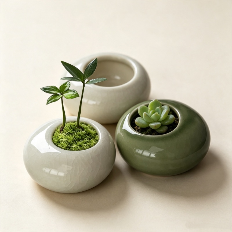 Mini doniczka z efektem popęka – Desk Setup Plant recenzja i cena