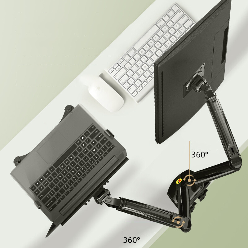 Podwójne ramię ze sprężyną gaz – Desk Setup Monitor Arm recenzja i cena