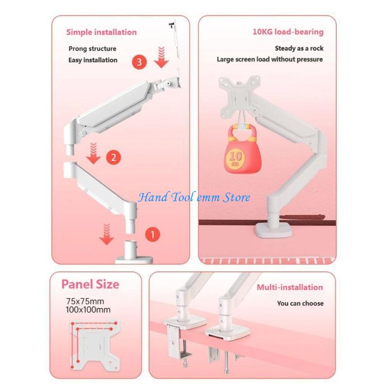H37F Długie ramię Uchwyt monit – Desk Setup Monitor Arm recenzja i cena