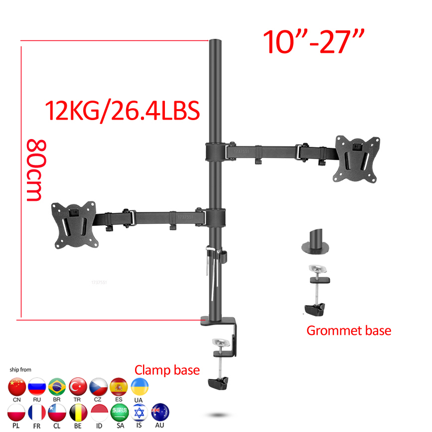 (80cm) DL-T902-280II Pełnowymi – Desk Setup Monitor Arm recenzja i cena