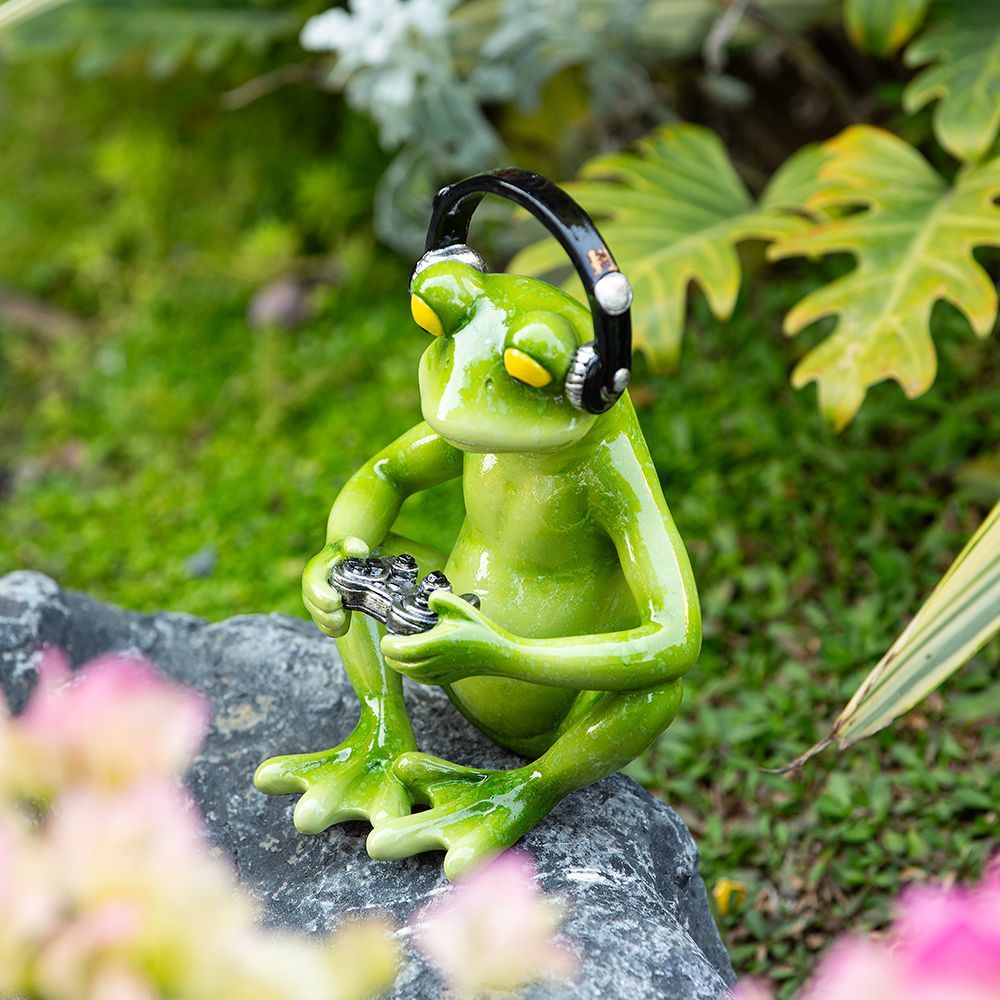 Zabawna figurka żaby gracza z  – Desk Setup Headphones recenzja i cena