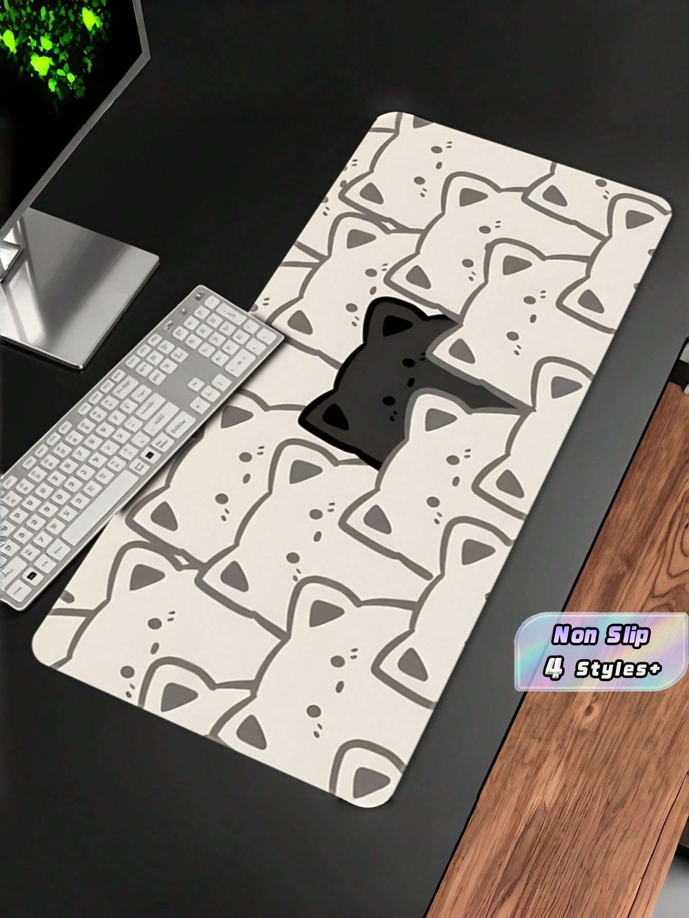 1 szt. Duża, wysokiej jakości  – Desk Setup Black And White recenzja i cena