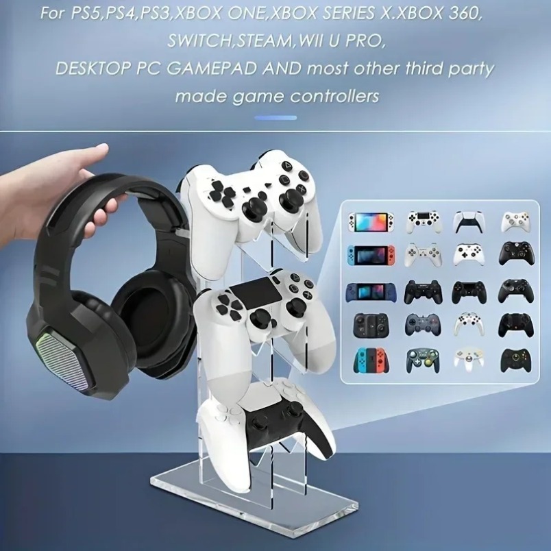 Stojak na gry 3-poziomowy, uch – Desk Setup Headphones recenzja i cena