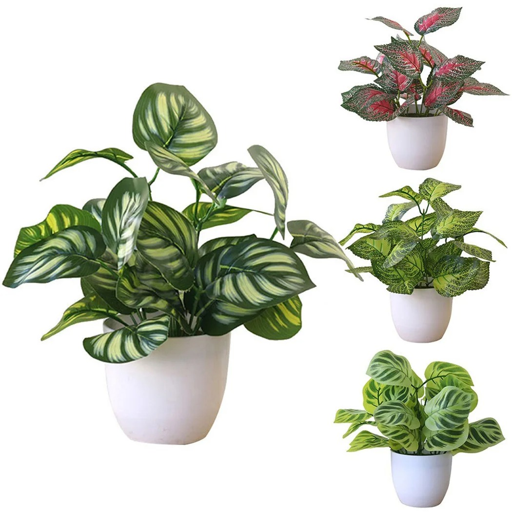 1PC Sztuczne liście Doniczka B – Desk Setup Plant recenzja i cena