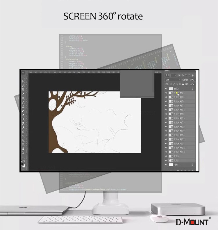 D-MOUNT D90 Metalowy Aluminiow – Desk Setup Monitor Arm recenzja i cena